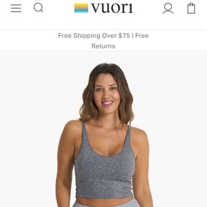 Vuori Heather Gray Halo Tank